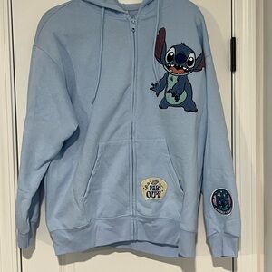 Disney Stitch Light Blue Hoodie (NWT)